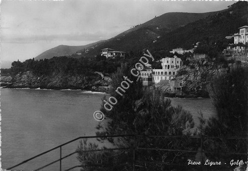 Cartolina - Postcard - Pieve Ligure panorama golfo 1949 (Savona)