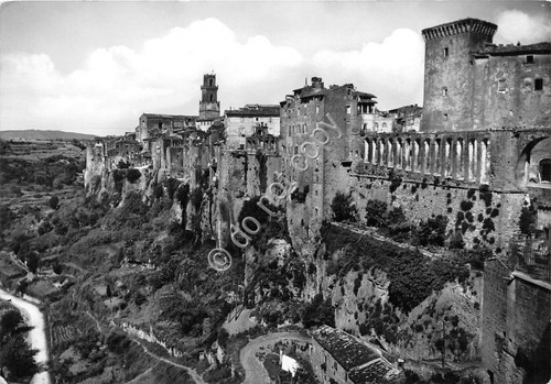 Cartolina - Postcard - Pitigliano - panorama - anni '50