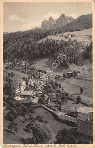 Cartolina - Postcard - Pizzago - Val Funes - panorama …