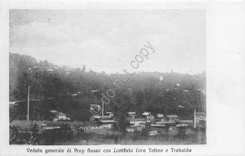 Cartolina - Postcard - Pray Basso - Lanificio Lora Totino …