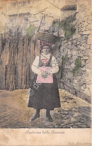 Cartolina - Postcard - Quarna Costume delle Quarne Costume tradizionale