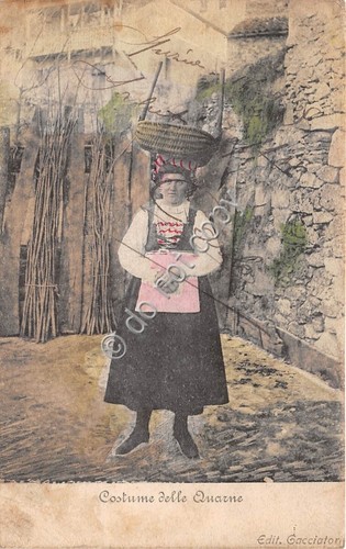 Cartolina - Postcard - Quarna Costume delle Quarne Costume tradizionale
