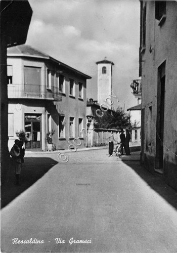 Cartolina - Postcard - Rescaldina - Via Gramsci - 1951