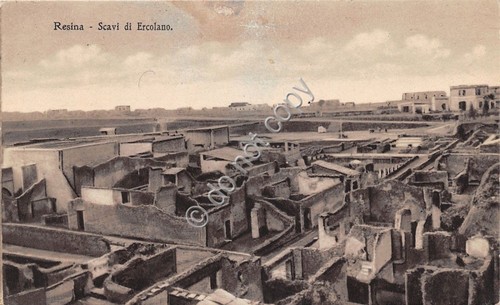 Cartolina - Postcard - Resina - Scavi di Ercolano - …