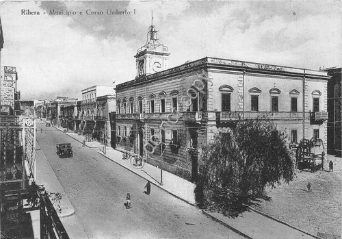 Cartolina - Postcard - Ribera - Corso Umberto I - …