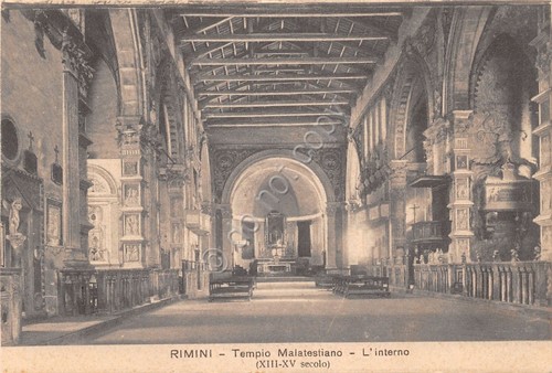 Cartolina - Postcard - Rimini - Tempio Malatestiano - Inteno …