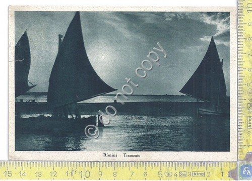 Cartolina - Postcard - Rimini - Tramonto - Barche - …