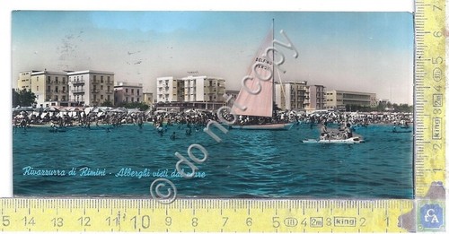 Cartolina - Postcard - Rivazzurra di Rimini - 1962