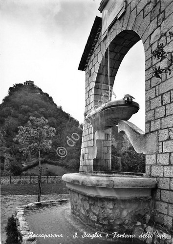 Cartolina - Postcard - Roccaporena - Santo scoglio e Fontana …