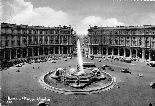 Cartolina - Postcard - Roma - Piazza Esedra - 1959
