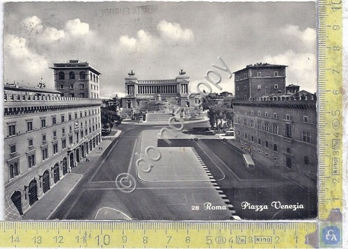 Cartolina - Postcard - Roma - Piazza Venezia - 1958