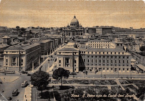 Cartolina - Postcard - Roma - S.Pietro visto da Castel …