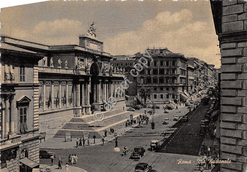 Cartolina - Postcard - Roma - Via Nazionale - Animata …