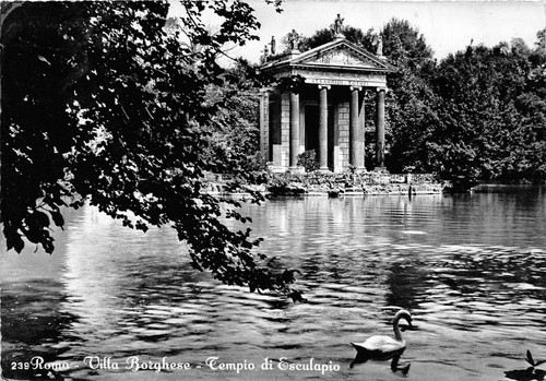 Cartolina - Postcard - Roma - Villa Borghese - 1956
