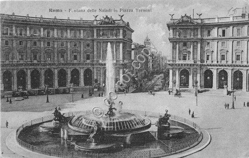 Cartolina - Postcard - Roma Fontana delle Naiadi Piazza Termini …