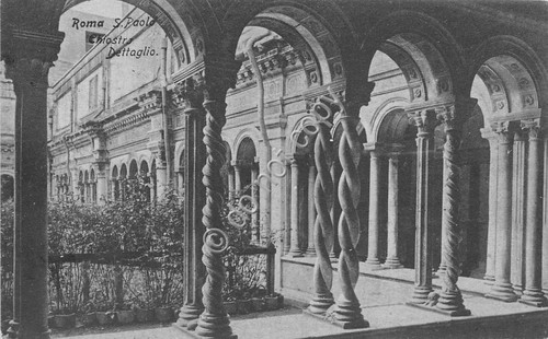 Cartolina - Postcard - Roma S. Paolo Chiostro Dettaglio VG
