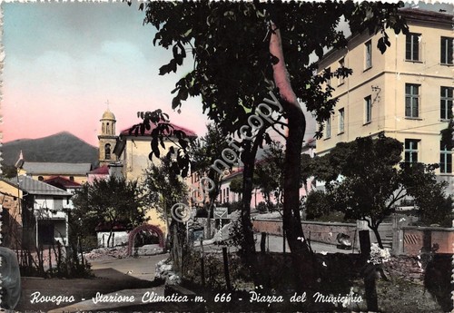 Cartolina - Postcard - Rovegno - Piazza del Municipio - …