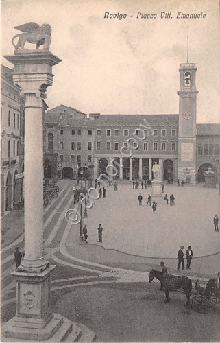 Cartolina - Postcard - Rovigo - Piazza V. Emanuele - …