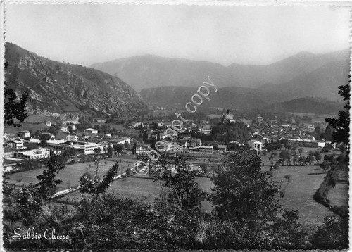Cartolina - Postcard - Sabbio Chiese - Panorama - anni …