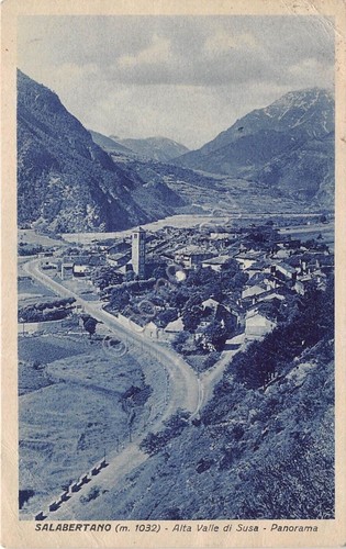 Cartolina - Postcard - Salabertano - Panorama - anni '30 …