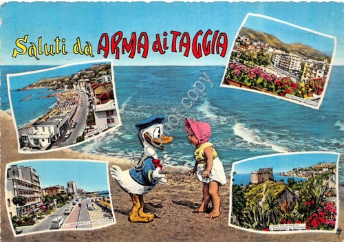 Cartolina - Postcard - Saluti da - Arma di Taggia …