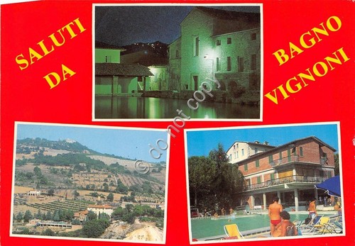Cartolina - Postcard - Saluti da - Bagno Vignoni - …