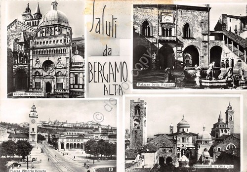 Cartolina - Postcard - Saluti da - Bergamo Alta - …
