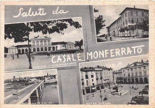 Cartolina - Postcard - Saluti da - Casale Monferrato- Vedutine …