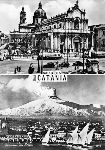 Cartolina - Postcard - Saluti da - Catania - Vedutine …