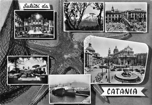 Cartolina - Postcard - Saluti da - Catania- Vedutine - …