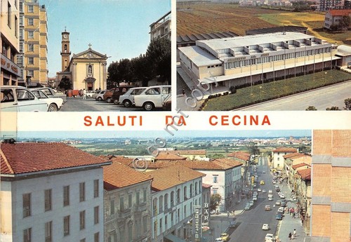 Cartolina - Postcard - Saluti da - Cecina - Vedutine …