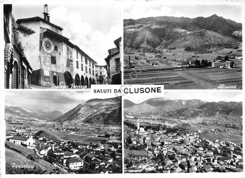 Cartolina - Postcard - Saluti da - Clusone - vedutine …