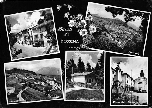Cartolina - Postcard - Saluti da - Dossena - Vedutine …