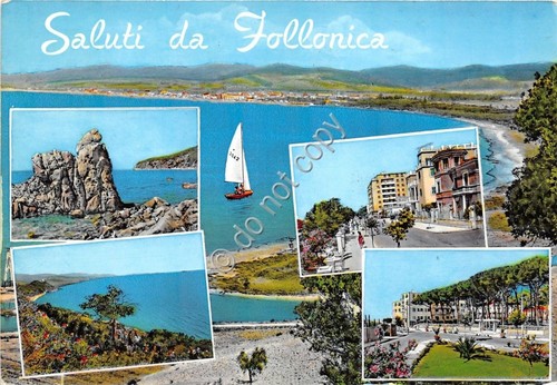 Cartolina - Postcard - Saluti da - Follonica - Vedutine …