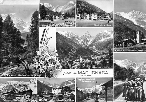 Cartolina - Postcard - Saluti da - Macugnaga - vedutine …