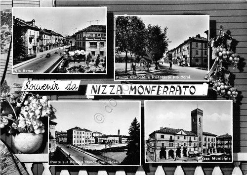 Cartolina - Postcard - Saluti da - Nizza Monferrato - …