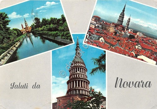 Cartolina - Postcard - Saluti da - Novara - vedutine …