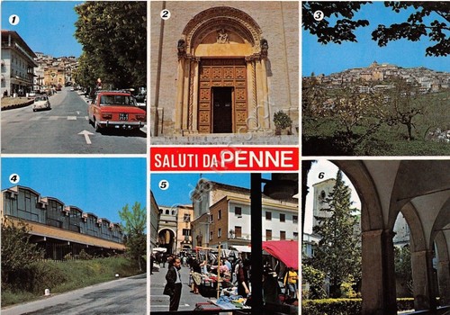 Cartolina - Postcard - Saluti da - Penne - Vedutine …