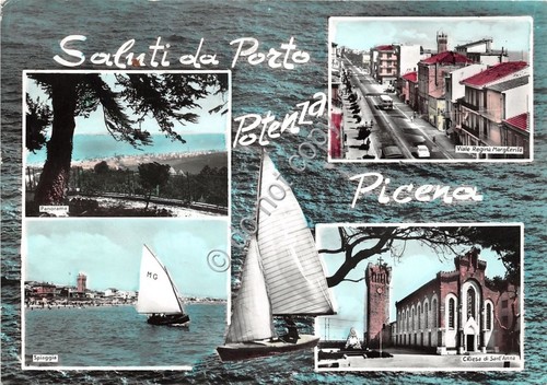 Cartolina - Postcard - Saluti da - Porta Potenza Picena …
