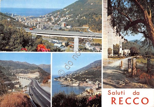 Cartolina - Postcard - Saluti da - Recco - Vedutine …