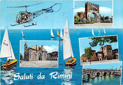 Cartolina - Postcard - Saluti da - Rimini - Vedutine …