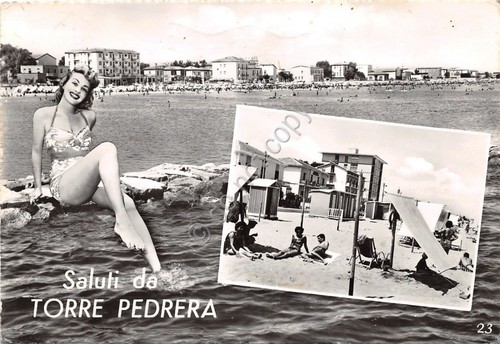 Cartolina - Postcard - Saluti da - Torre Pedrera - …