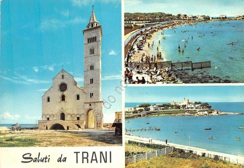 Cartolina - Postcard - Saluti da - Trani- Vedutine - …