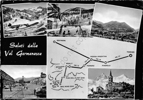 Cartolina - Postcard - Saluti da - Val Germanesca- vedutine …