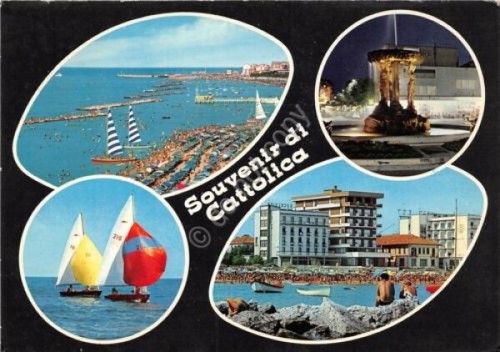 Cartolina - Postcard - Saluti da Cattolica - vedutine - …