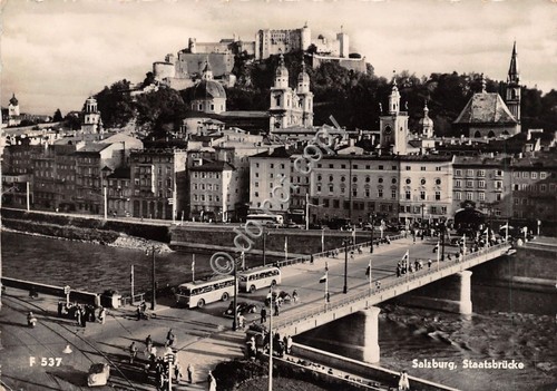 Cartolina - Postcard - Salzburg - Staaatsbrucke - 1955