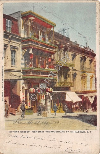 Cartolina - Postcard - San Francisco Dupont Street Chinatown animata …