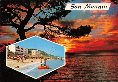 Cartolina - Postcard - San Menaio - Tramonto - spiaggia …