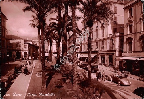 Cartolina - Postcard - Sanremo - Corso Mombello - animata …