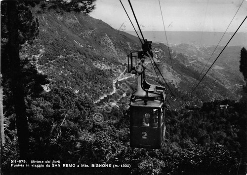 Cartolina - Postcard - Sanremo - Funivia per Monte Bignone …